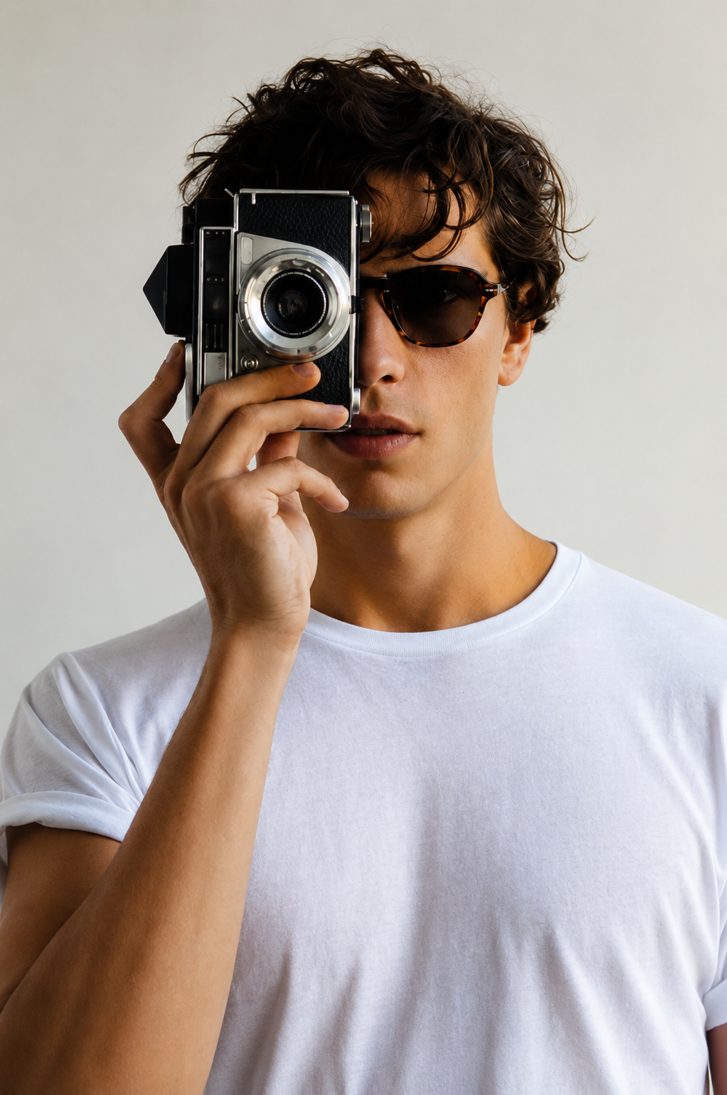 Creator holding a camera