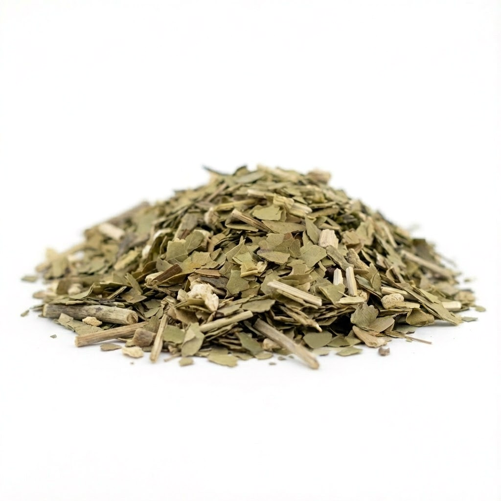 Loose yerba mate leaves
